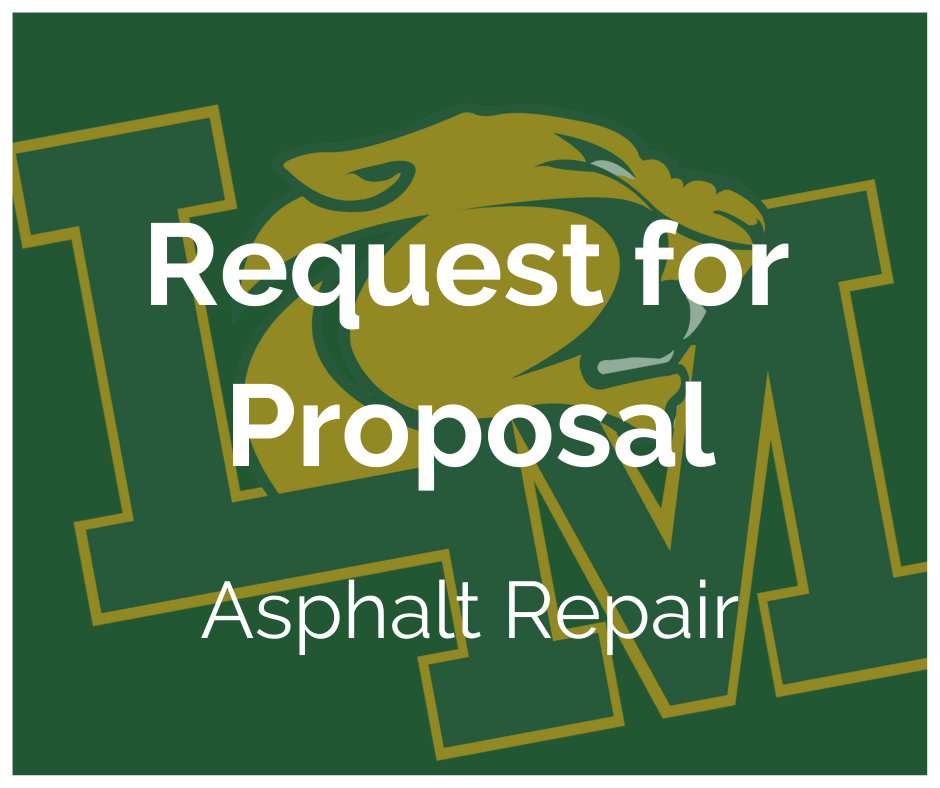 request for proposal - asphalt repair text over lm logo